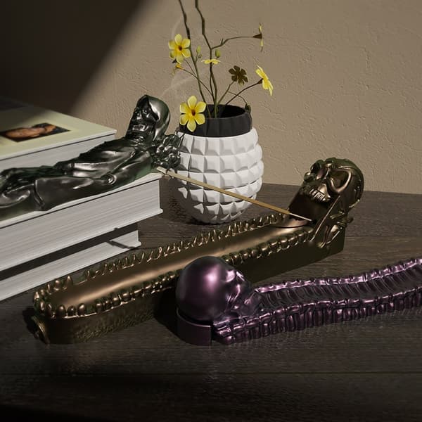 Skull Røgelse Holder Silikone Form 01 01 01