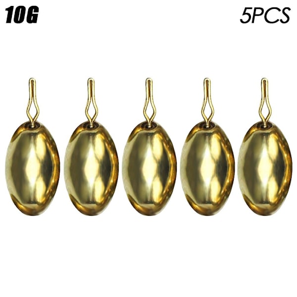 5st/lot Koppar Fiskebly fall Mässing 10G 10G 10g