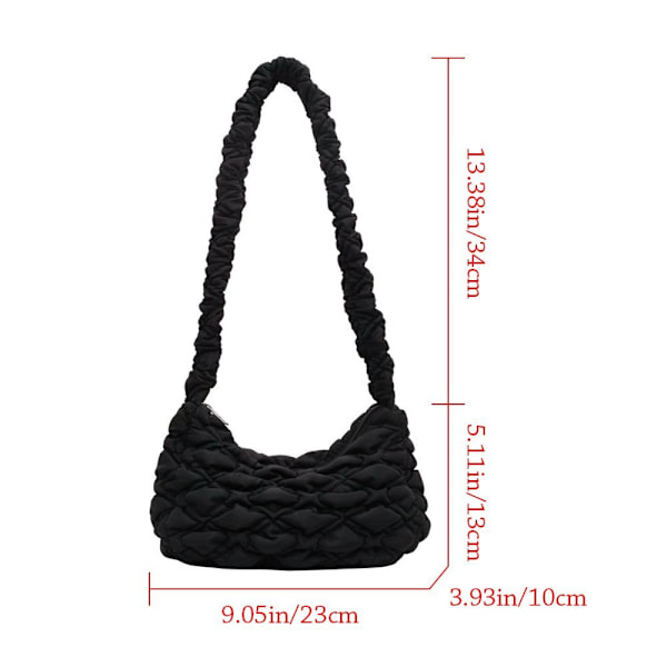 Laskostettu Bubbles Olkalaukku Crossbody Bag MUSTA black