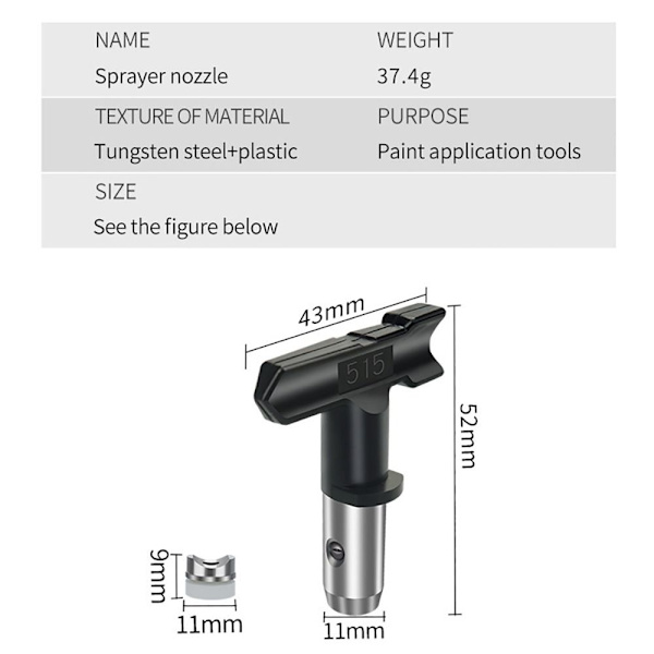 Spraymunstycke Sprayspets 2 2 2