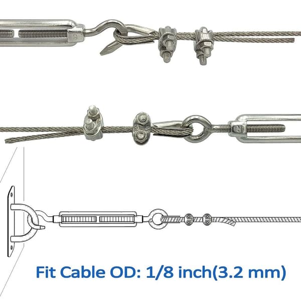 Wire Rope Kit Turnbuckle Wire Strammer Kit String Light