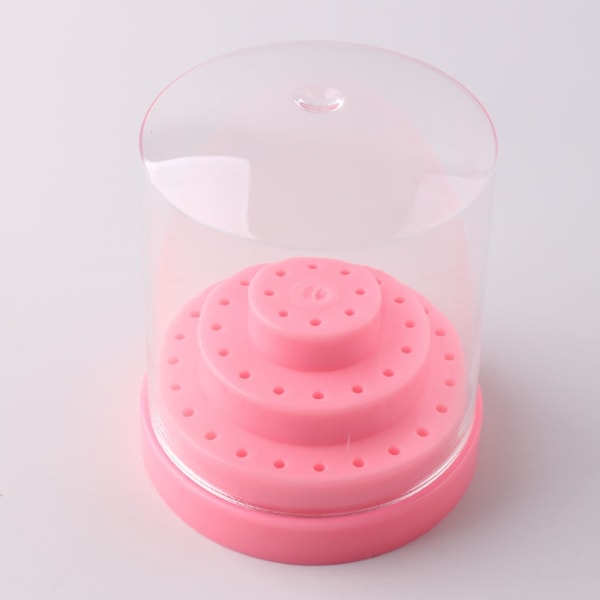 Kynsiporanterän pidike Säilytyslaatikon jalusta PINK pink