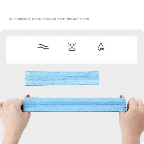 Cotton Sweat Pannband Svettband BLÅT blue
