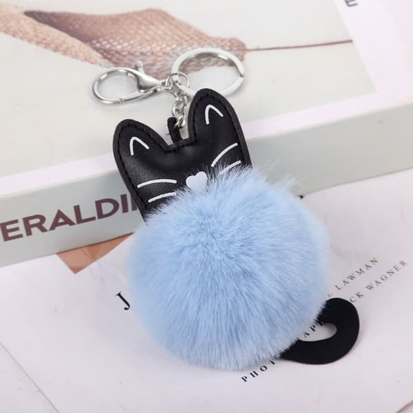 3 Stk Cat Shape Pendler Bilnøglering SORT Black