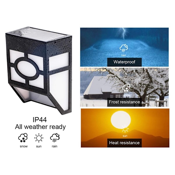 2stk LED Hagelys Step Light HVIT LYS HVIT LYS White Lights