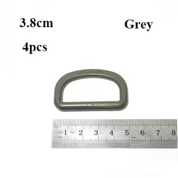 4st Bälteskrokar Webbing Spännen GRÅ 3.8CMSTYLE 1 STIL 1 Grey 3.8cmStyle 1-Style 1