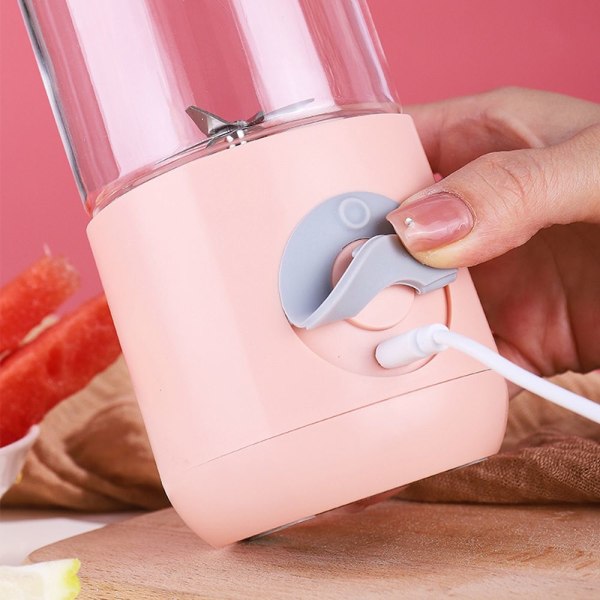 Juice Blender Elektrisk frugtsaftpresser USB genopladelig grøn