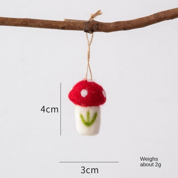 3kpl Mushroom Christmas Riipus DIY Käsintehty 3 3 3