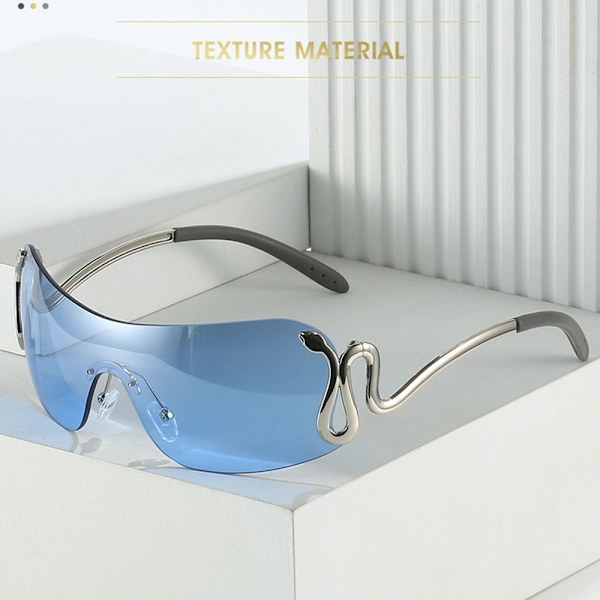 Sneaky Snake Aurinkolasit Y2K Aurinkolasit BLUE BLUE