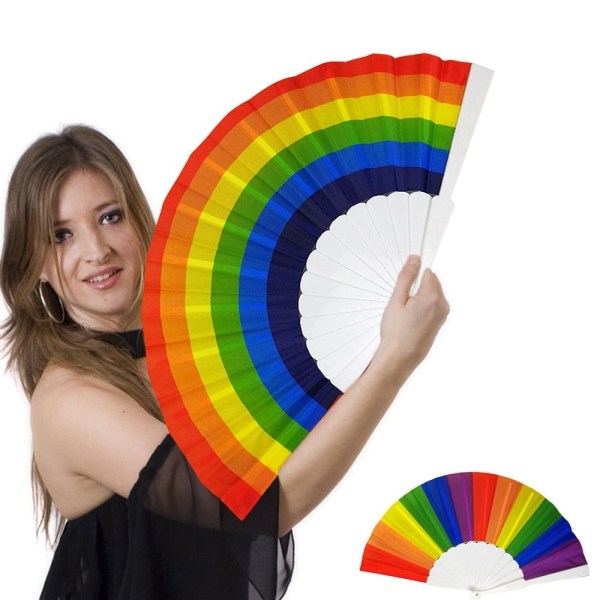 Rainbow Fans Rainbow Hand Fan A A A