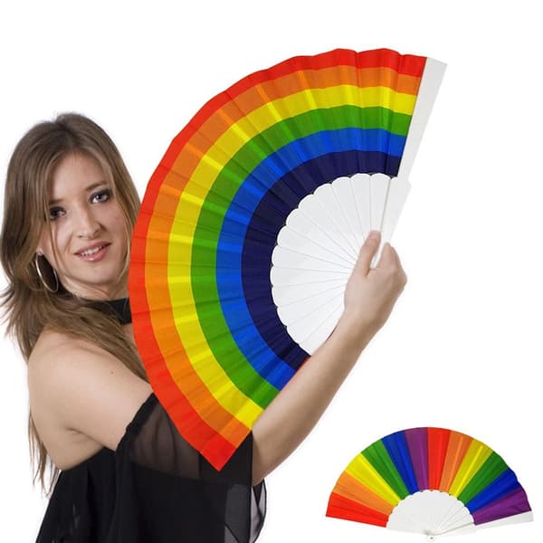 Rainbow Fans Rainbow Hand Fan B B B
