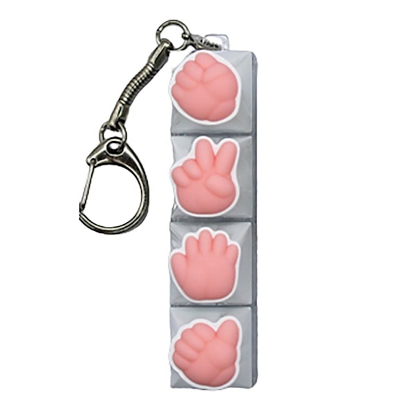 Keyboard Clicker med LED-lys Tastatur Fidget Legetøj D-UDDEN D-without LED light