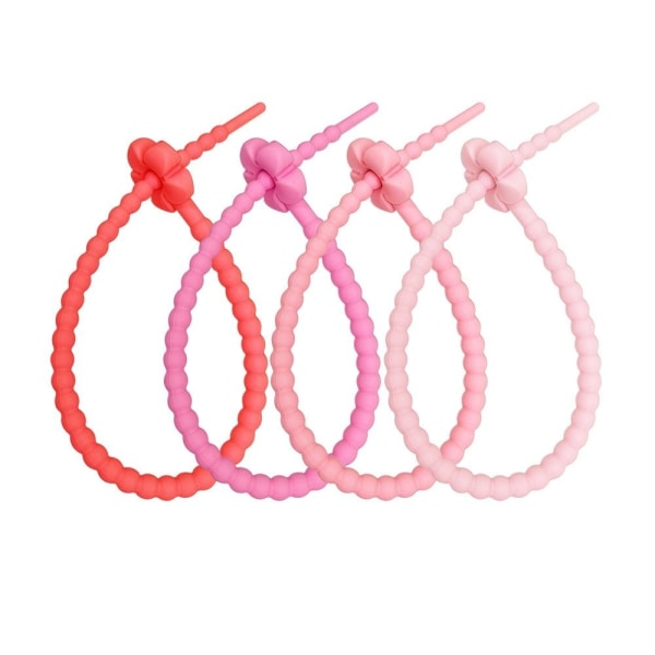10 st buntbandssilikonrep FÄRG 4 FÄRG 4 Color 4