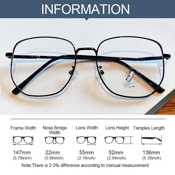 Anti-Blue Light Glasses Ylisuuret silmälasit SILVER Silver