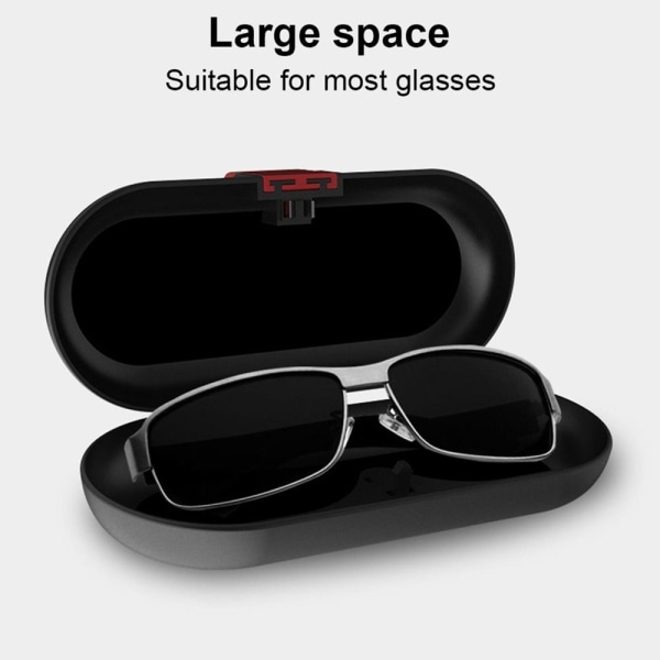 Bilbrilleveske Bil Multifunksjonell solbrilleveske SVART Black