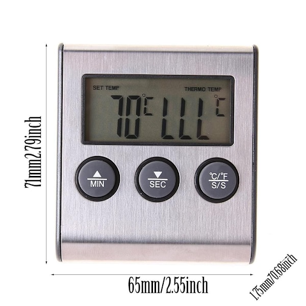 Steketermometer Timer Funksjon Mattemperatur