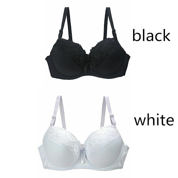 Damunderkläder Blommig BH SVART 36C 36C black 36C-36C