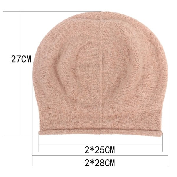 Bomuld Cashmere Pullover Hat Beanie Hat BEIGE Beige