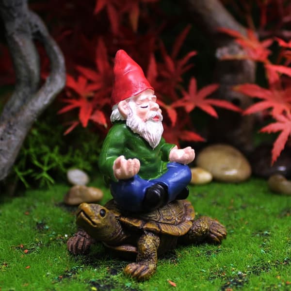 1 Sett Miniatyr Gnome Figurines Resin Dwarf Statue 2 2 2