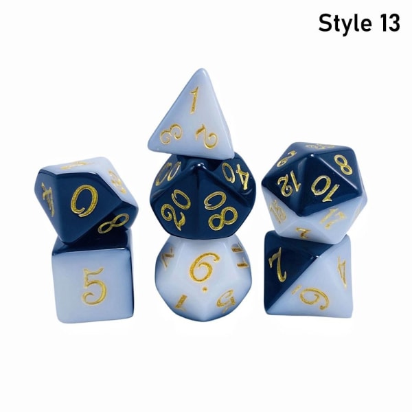 7 kpl / set DND Dice Polyhedral Dice STYLE 13 STYLE 13 Style 13