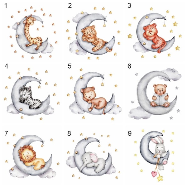 Seinätarrat Sleeping Animal on Moon 5 5 5