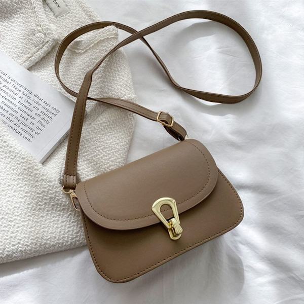 Messenger Axelväska Crossbody Väskor MÖRKBRUN dark brown