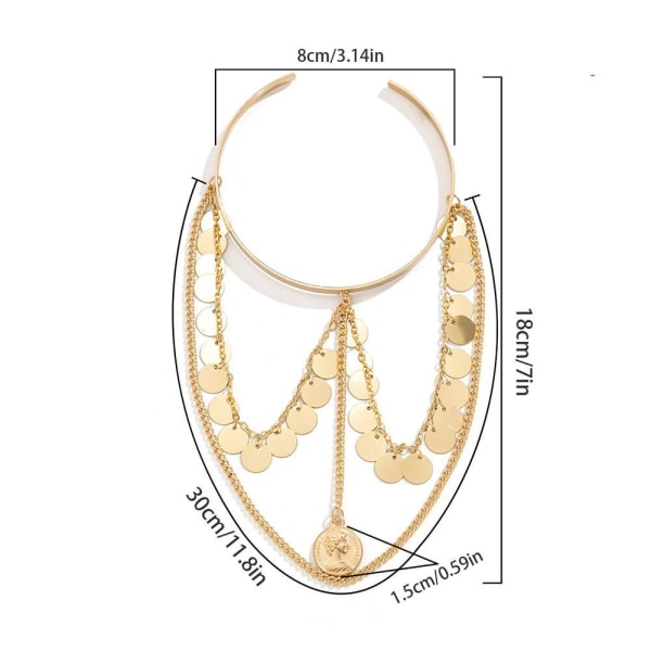 Arm Armband Upper Arm Cuff GULD Gold