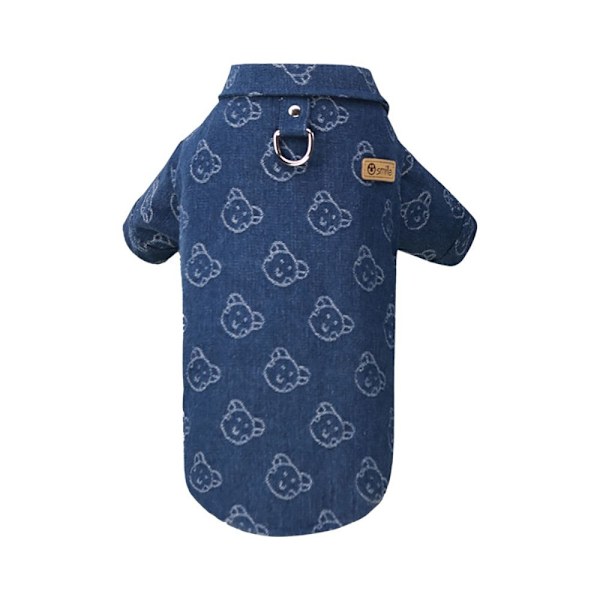 Pet Dog Denimskjorte Hundejakke DARK BLUE S Dark Blue S