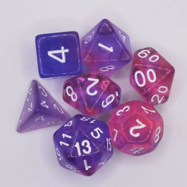 7 kpl / set DND Dice Polyhedral Dice STYLE 10 STYLE 10 Style 10