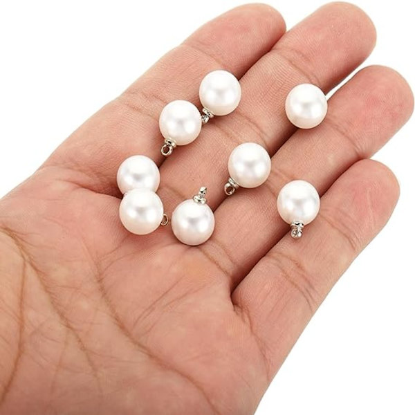 150 st Pearl Charm hänge Faux Pearl Beads Beads Dingle Charm