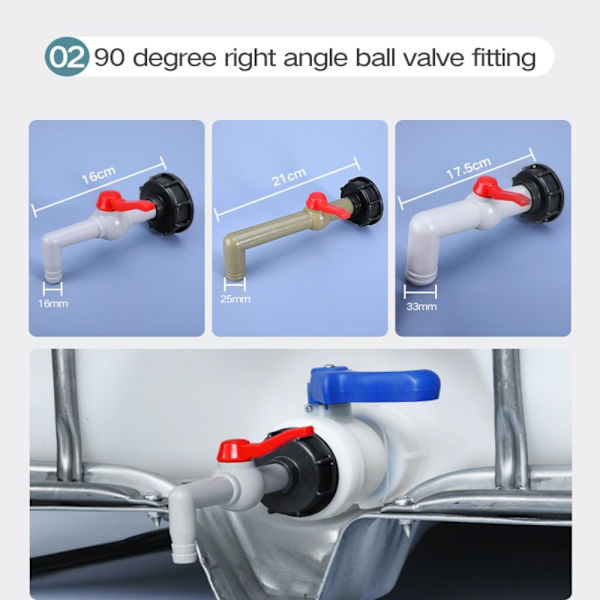 IBC-tankadapter, grov gjenge 2 2 2