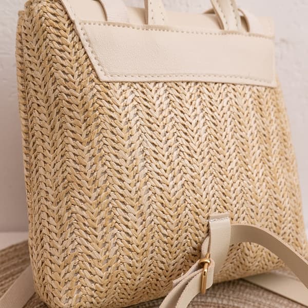 Straw Backpack Skulderveske BRUN brown