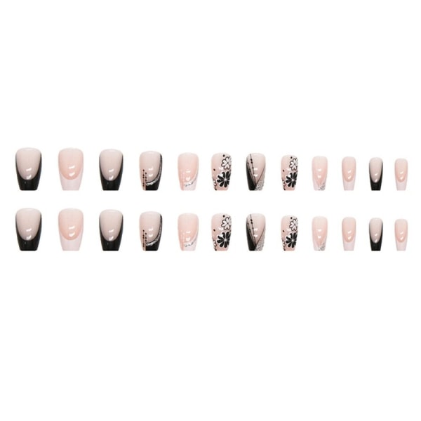 24 stk Fake Nails Short French Ballerina W421