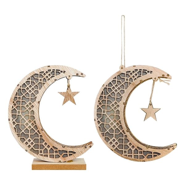 EID Mubarak Lys Måneform Nattlys A A