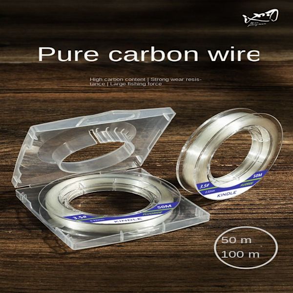 ren carbon fiskeline Carbon Fiber Leader Line 1,5 1,5 1.5
