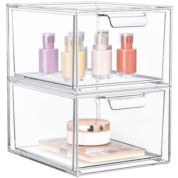 Stapelbar Makeup Organizer Förvaringslåda 2 2 2