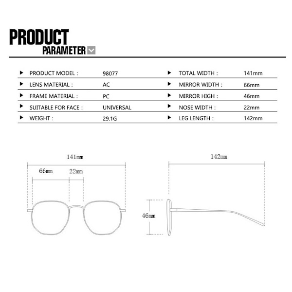 Anti-Blue Light Glasses Overdimensionerede briller 4 4 4