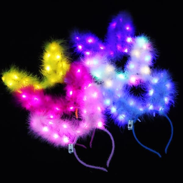 LED Feather Wreath Crown Pandebånd 2 2 2