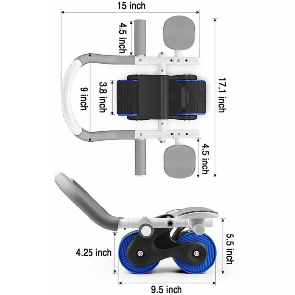 Sunt Magehjul Mageapparat BLÅT MED TIMER Blue With Timer-With Timer
