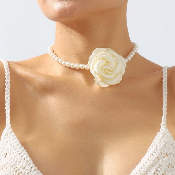 Smykker Halskjede Rose Choker HVIT white