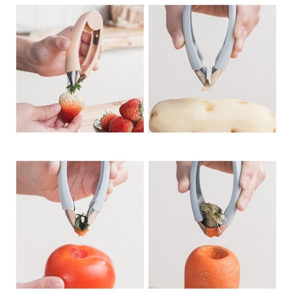 2kpl Ananas Corer Fruits Slicer GRAY Gray