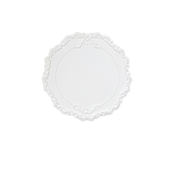 1/2stk Borddekorationsmåtte Dækkeserviet HVID MEDIUM white medium