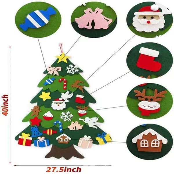 Julgran i filt Juldekoration E E E
