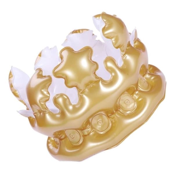 2ST Uppblåsbar krona uppblåst hatt DIAMETER-19CM Diameter-19cm