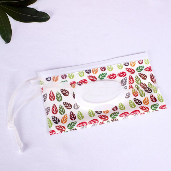 2 Stk Vådservietter Taske Rengøringsservietter Etui LEAF LEAF Leaf