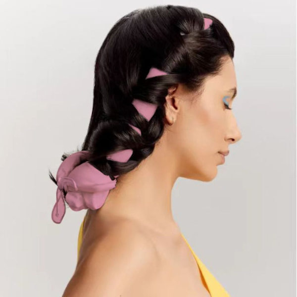 Värmelös Curling Rod Icke-Heat Curling Irons ROSA Pink