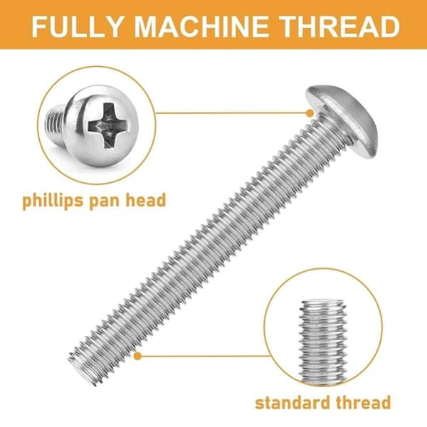 540 kpl Koneruuvit Phillips Pan Head -ruuvit Pultit ja mutterit