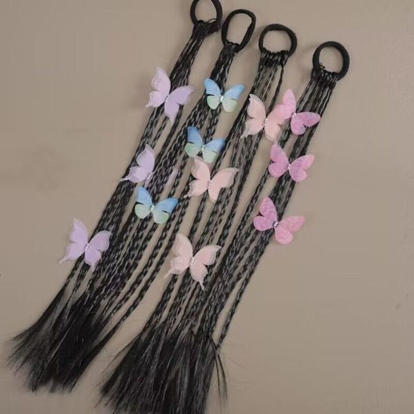 Perukflätor Rosett Hårrep ROSA 2ST 2ST pink 2pcs-2pcs