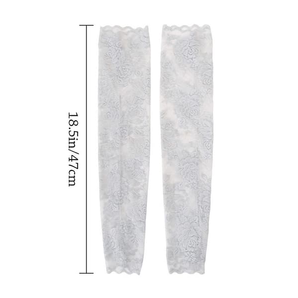 Lange blondehandsker fingerløse handsker SORT black