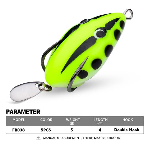 3st Mjuka Groda Fiskedrag Mini Soft Lure D D D